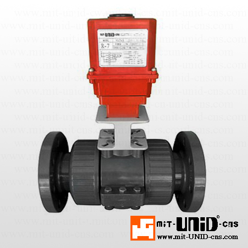 R-7电动法兰PVC球阀（支架款）